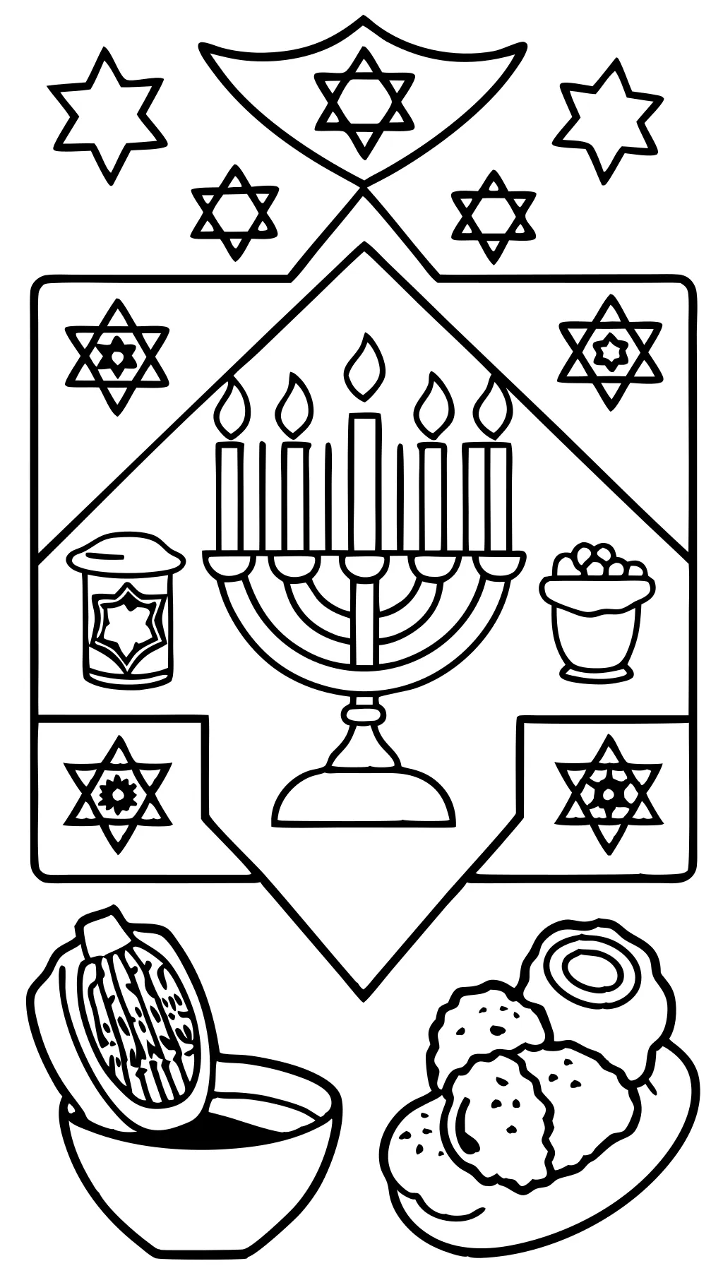 coloring pages hanukkah